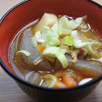 干し野菜とこんにゃくの豚汁