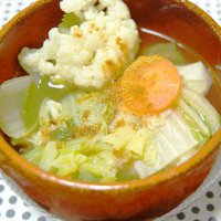 春色のお野菜たっぷりスープ