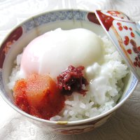 明太子と半熟卵のお丼